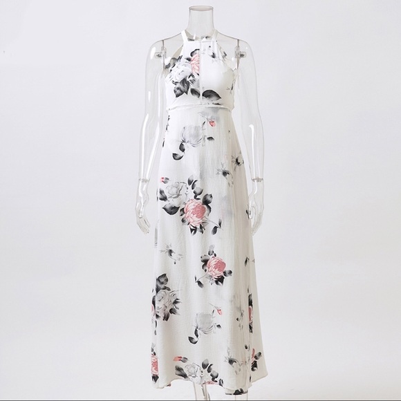 🌸Host Pick🌸 Last 1! Boho O Neck Sexy Split Maxi Dress - Picture 3 of 8